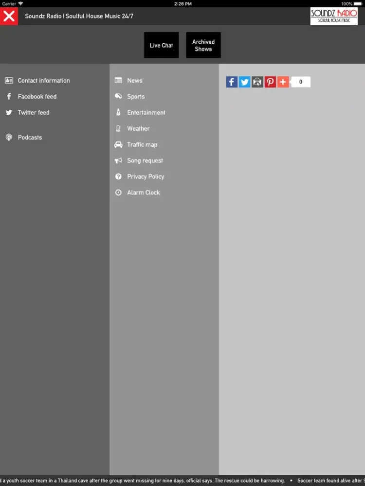 Soundz Radio iPad  স্ক্রিনশট
