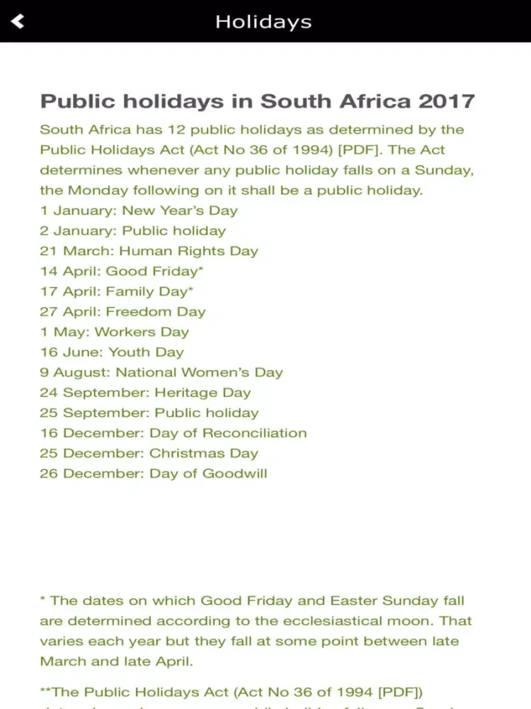 صور South Africa Calendar iPad 