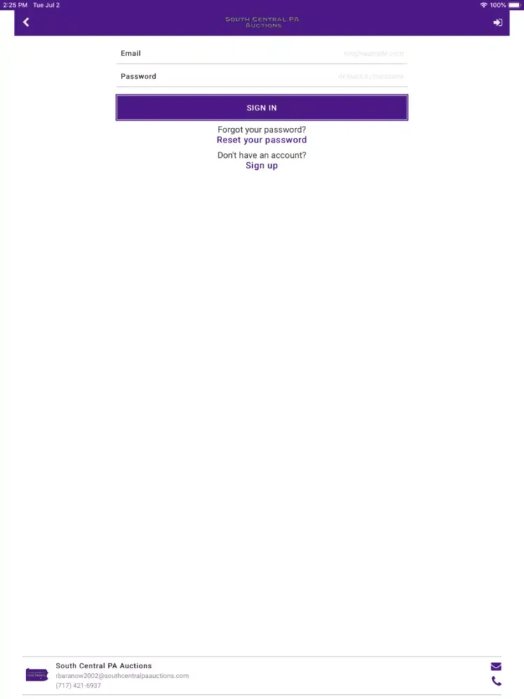 SCPA Auctions iPad  Screenshots