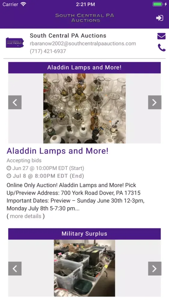 SCPA Auctions Screenshots