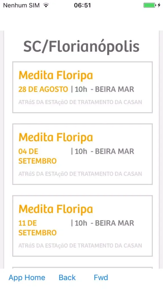 Capturas de tela do Respira