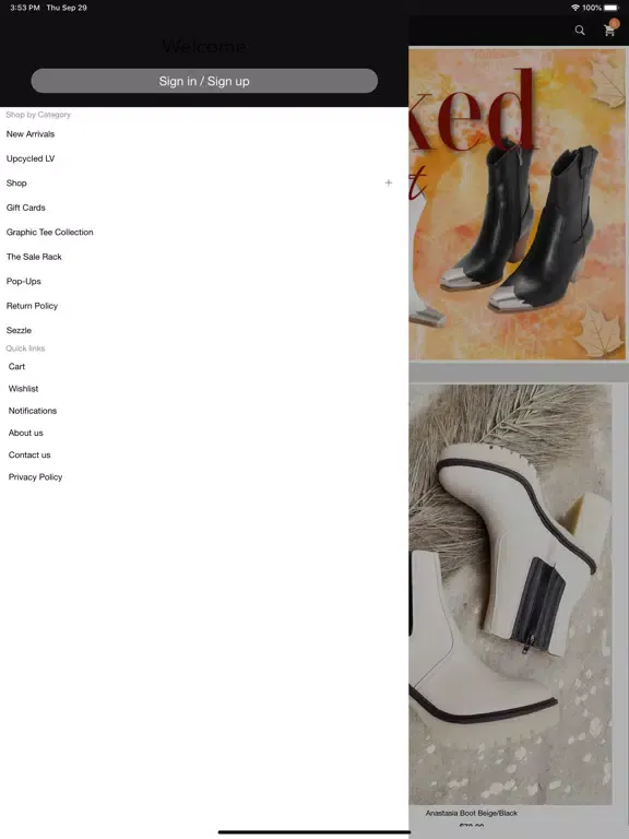 Tangkapan skrin Southern Fried Glam iPad 