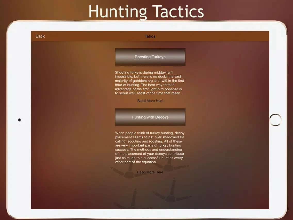 Captures d'écran de Turkey Hunting Tools and Pro Calling iPad 