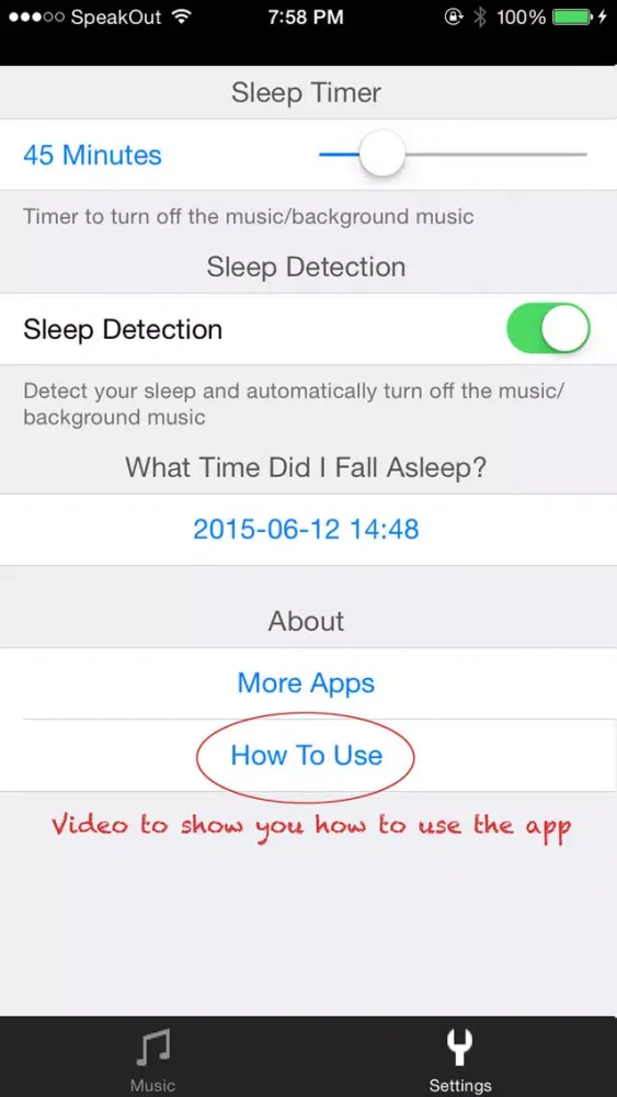 Sleep Detection Player Lite - Detect your sleep and turn off the background music سکرین شاٹس