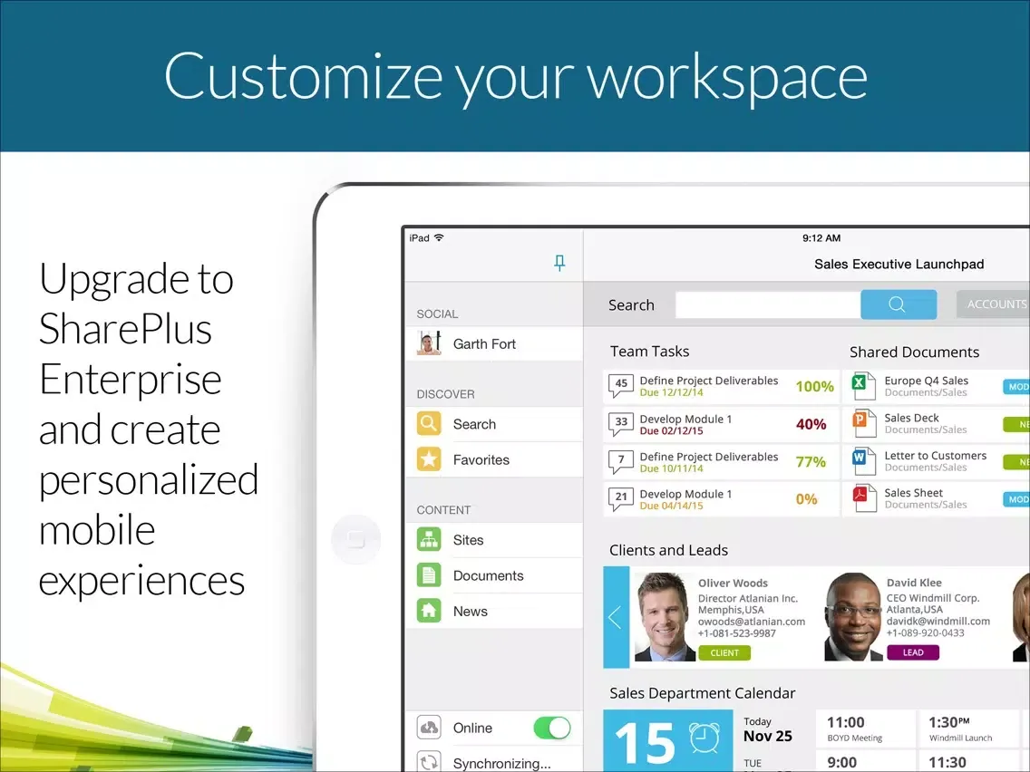 ภาพหน้าจอของ SharePlus for Citrix Worx iPad 