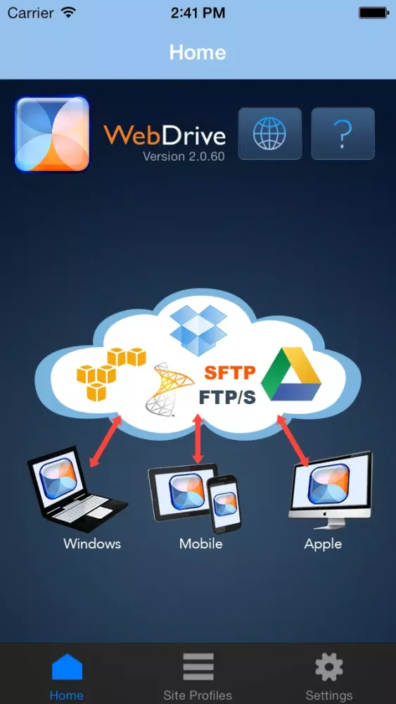 WebDrive – WebDAV, SFTP, FTP Secure File Transfer Client स्क्रीनशॉट