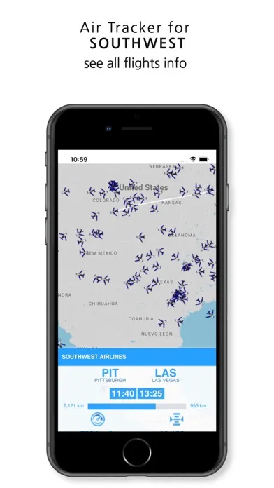 Screenshot di SWA: Southwest Flight Radar