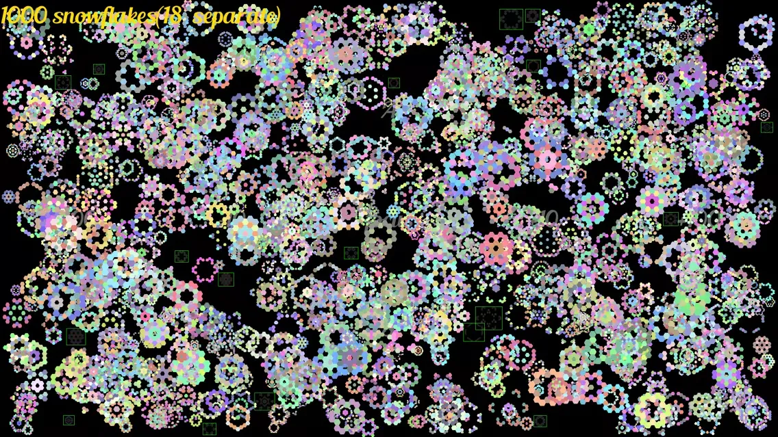 Capturas de pantalla de Colorful Snowflakes
