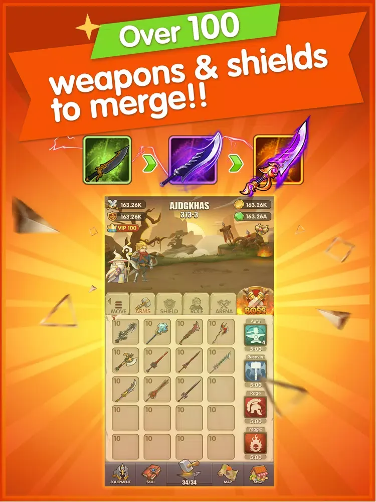 Merge Hero - Idle Clash War iPad  スクリーンショット