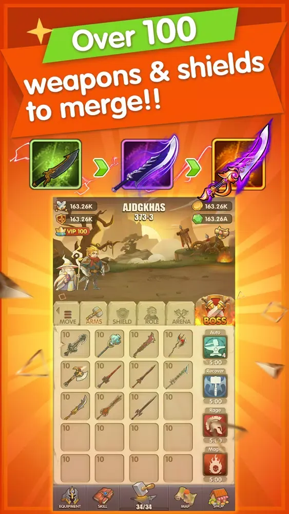Merge Hero - Idle Clash War スクリーンショット