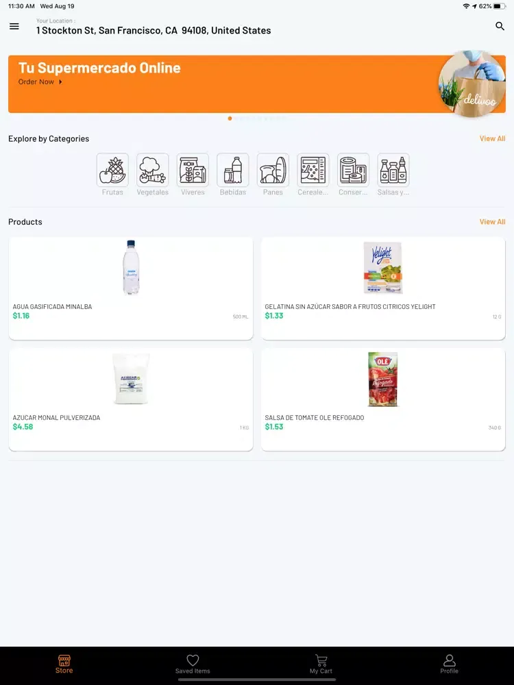 Capturas de pantalla de Delivoo Mercado iPad 