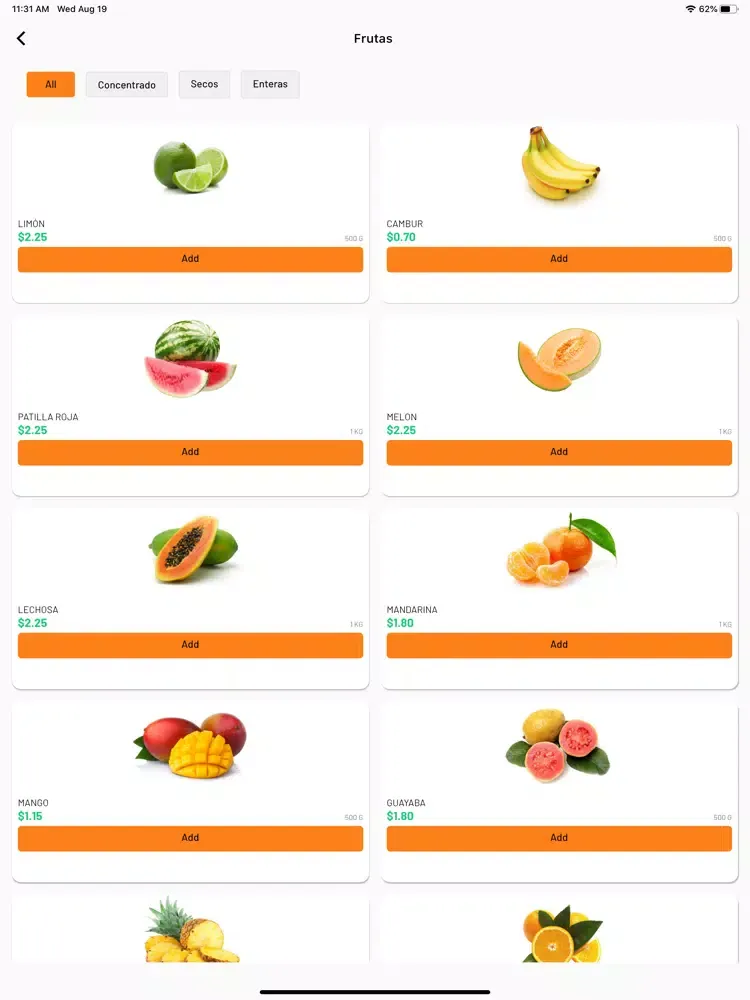 Capturas de pantalla de Delivoo Mercado iPad 