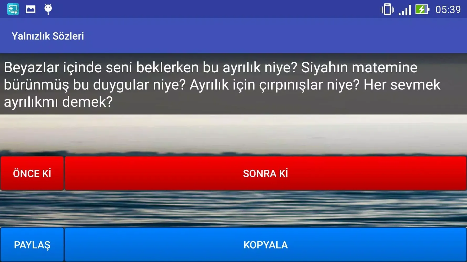 Zrzuty ekranu Yalnızlık Sözleri