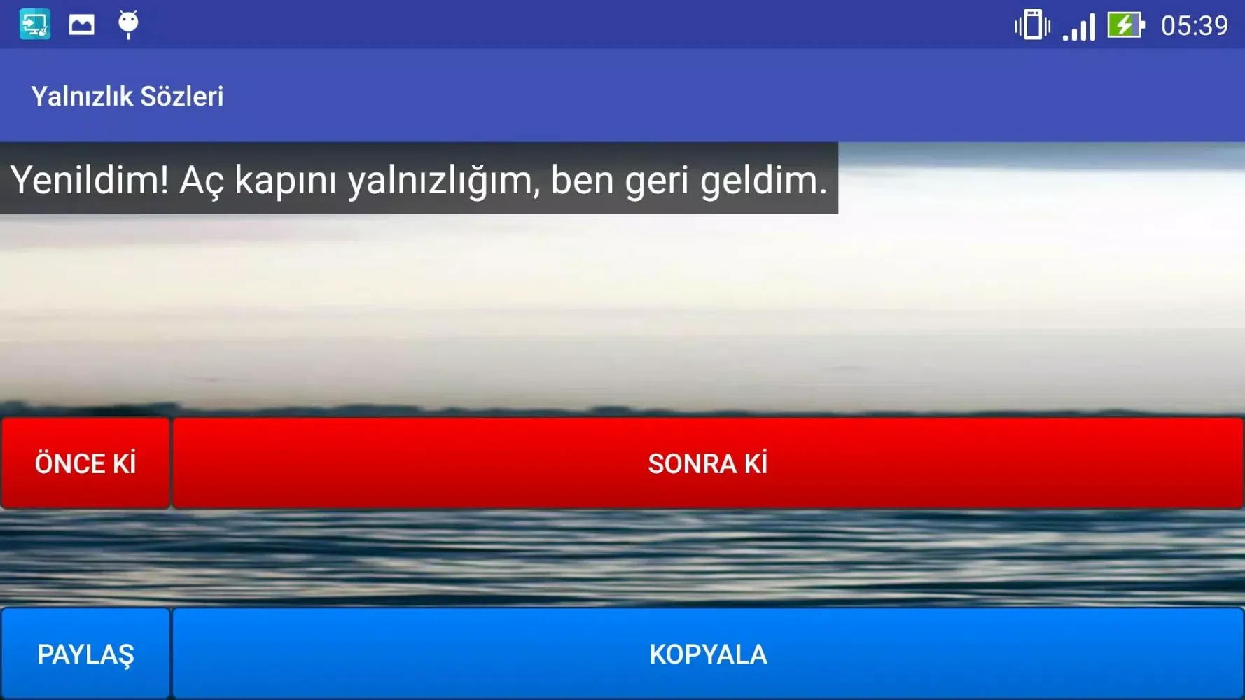 Zrzuty ekranu Yalnızlık Sözleri