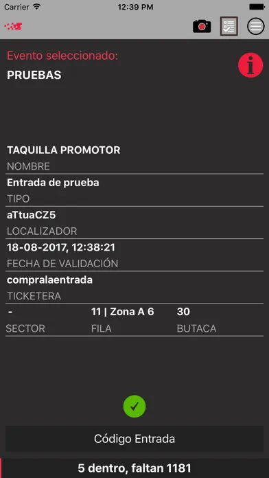 Compralaentrada Accesos应用截图
