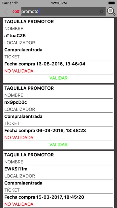 Compralaentrada Accesos应用截图