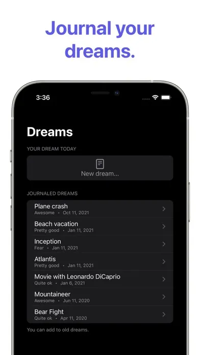 DreamLog - Track your dreams Screenshots