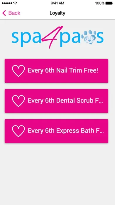 Tangkapan layar Spa 4 Paws CO
