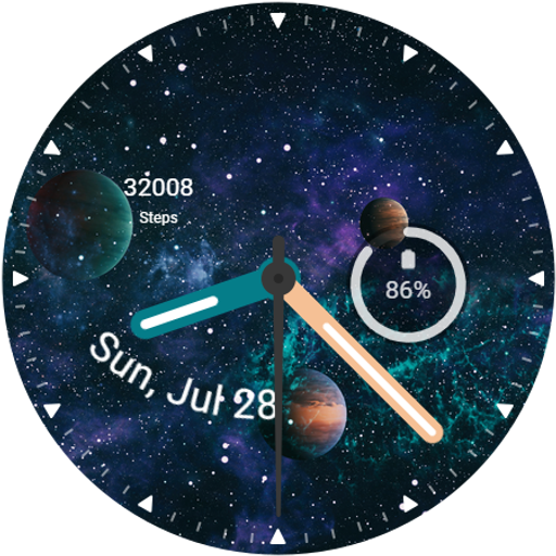 3D Galaxy Watch Face