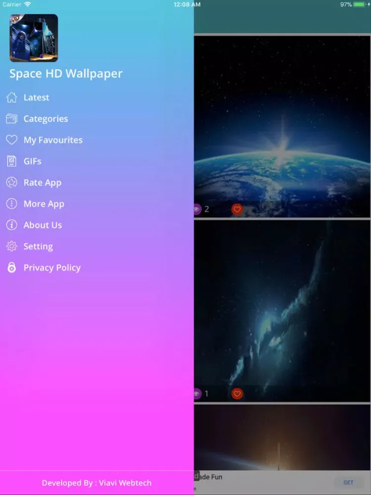 Zrzuty ekranu Galaxy Space Wallpaper HD iPad 