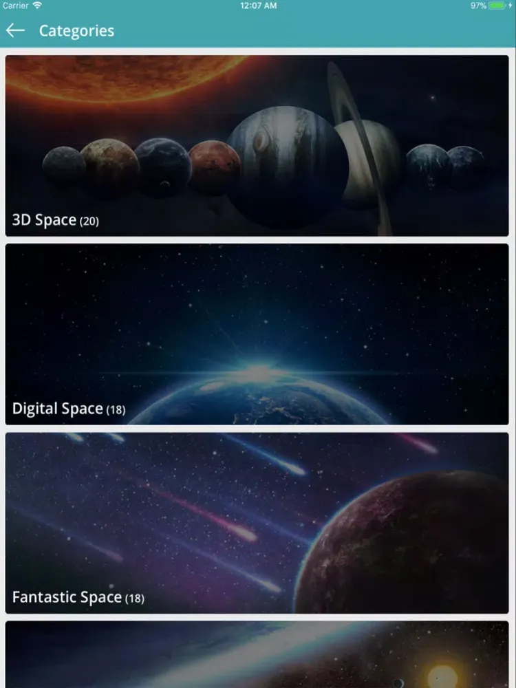 Zrzuty ekranu Galaxy Space Wallpaper HD iPad 