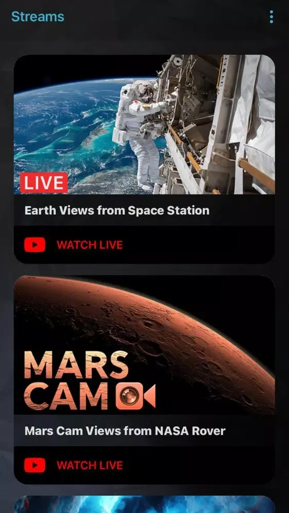 Spaceflight Alerts Screenshots