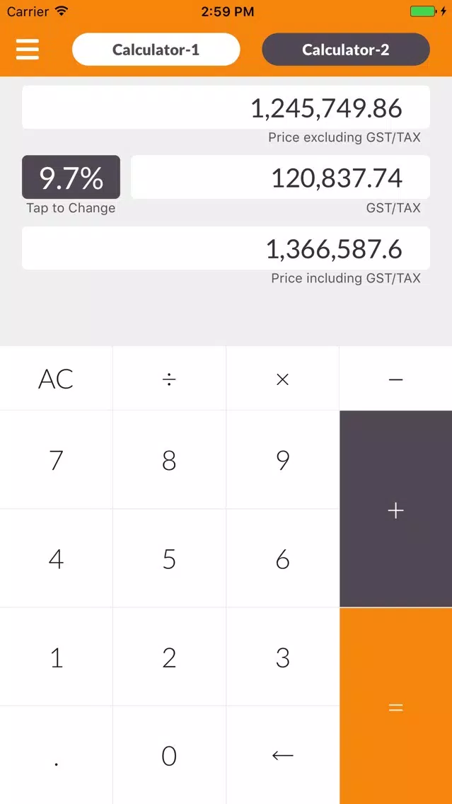 Capturas de pantalla de Advance GST Calculator