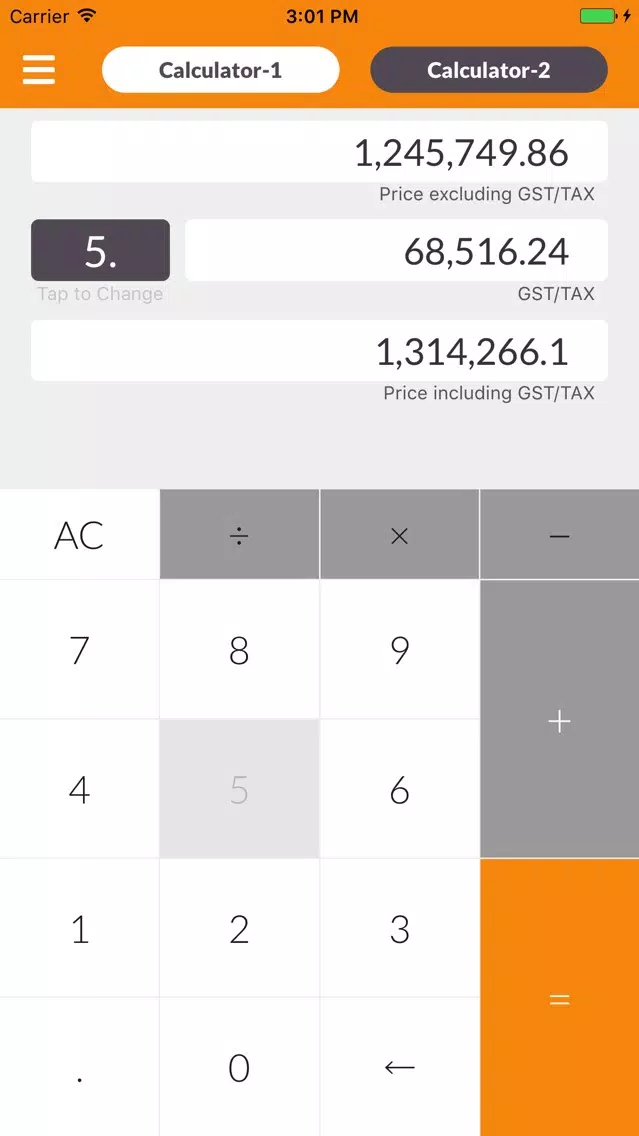 Capturas de pantalla de Advance GST Calculator