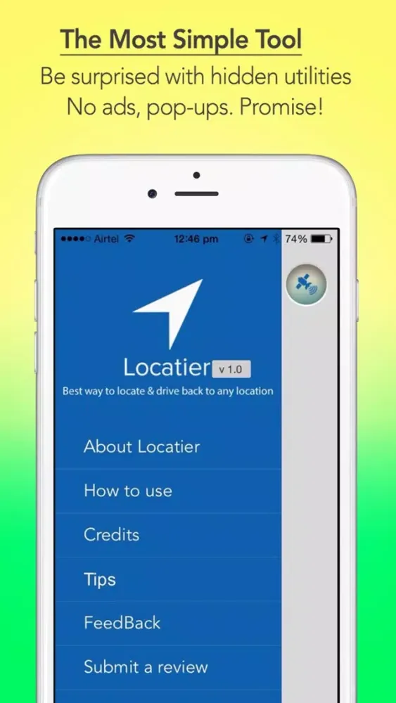 Locatier - Offline GPS & Compass Navigation Tool for Routing by Longitude and Latitude on map Screenshots
