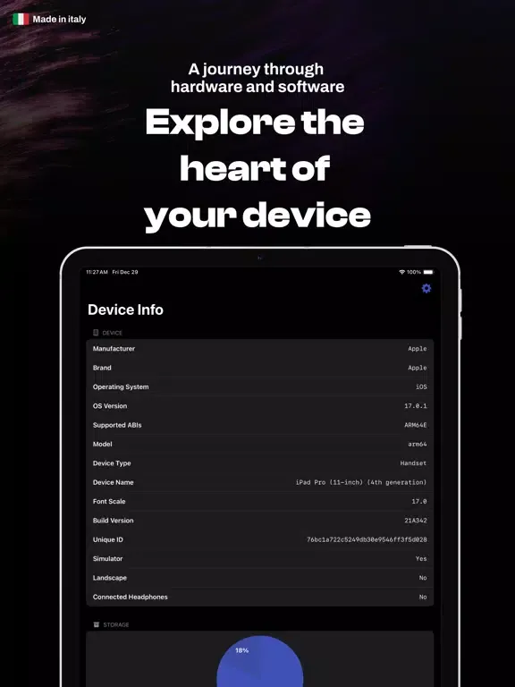 Device Info by SpaceHub iPad  Screenshots