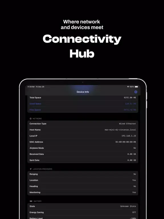 Device Info by SpaceHub iPad  Screenshots