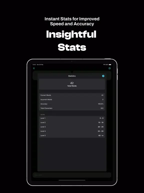 SpeedType: Another Typing Test iPad  স্ক্রিনশট