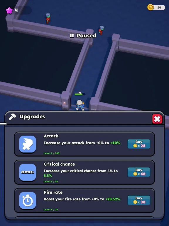 Ảnh chụp màn hình của Space Hunt - Idle Shooter iPad 