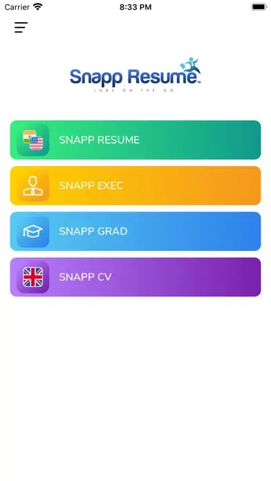 Скриншоты SNAPP RESUME