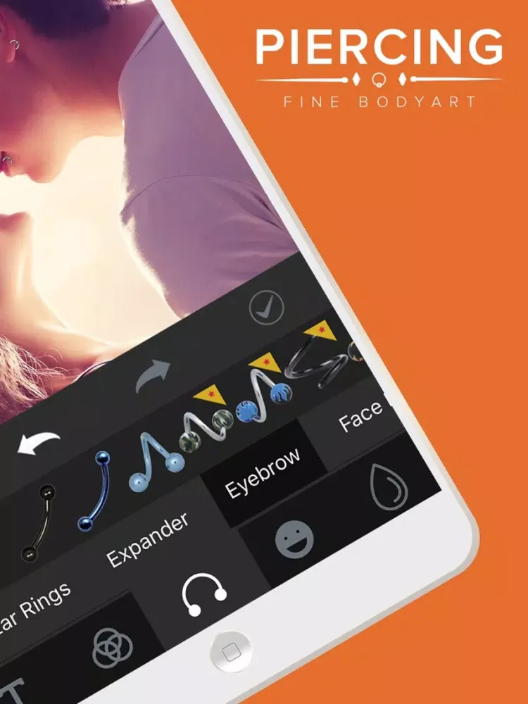 Piercing Booth Bodyart - Nose, Ear & Body Editor iPad Screenshots