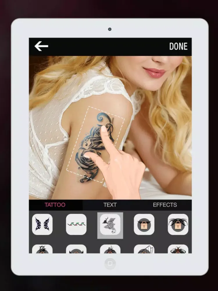 Capturas de pantalla de Tattoo Designer Booth - Add Tattoos on your body iPad 