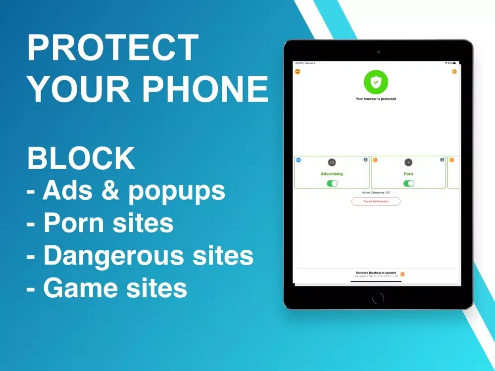 Capturas de tela do Adblocker: Adblock - Security iPad 