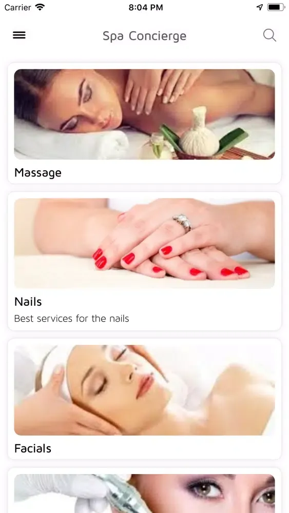 Zrzuty ekranu Spa Concierge: Beauty Services