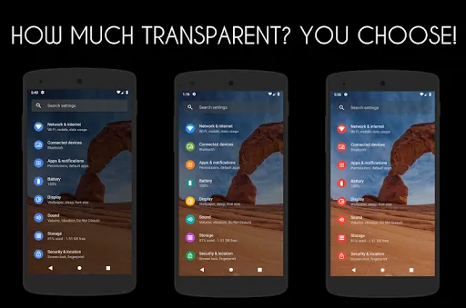 Transparent Pie/Oreo/Oxygen -  Screenshots
