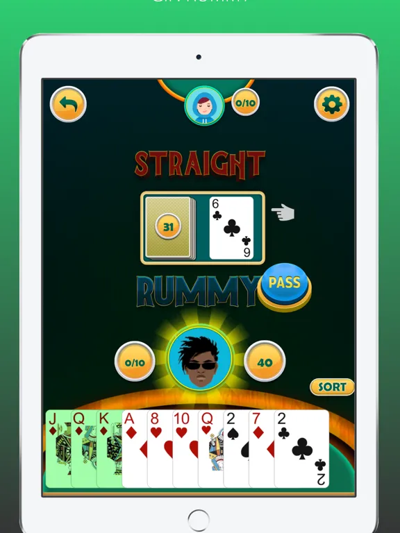 Gin Rummy Offline Card Game iPad  Screenshots