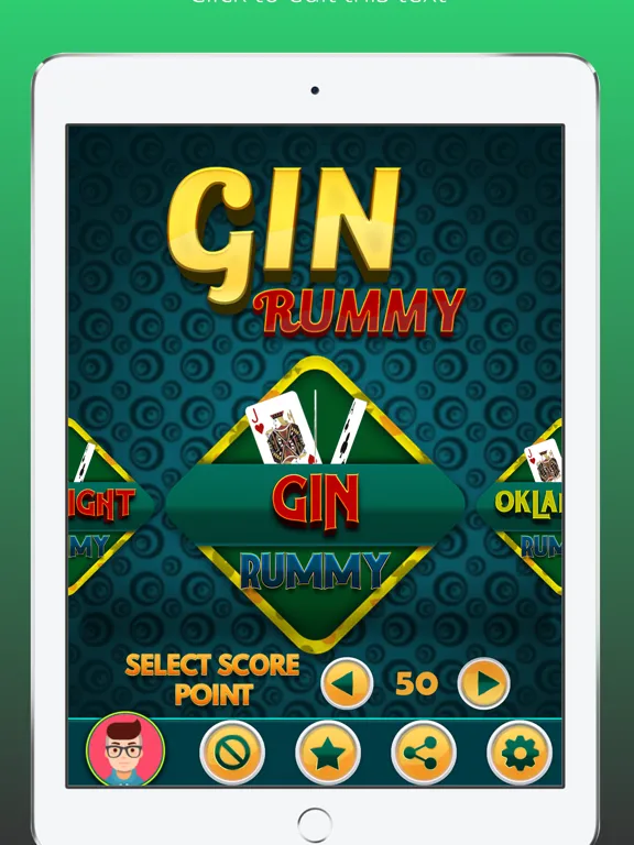 Gin Rummy Offline Card Game iPad  Screenshots