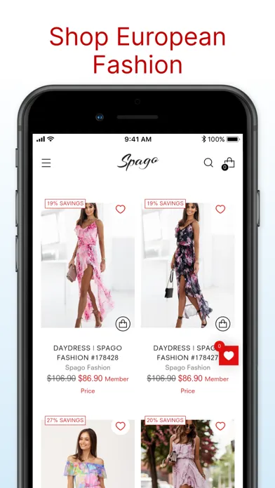 Captures d'écran de Spago: Shop European Fashion