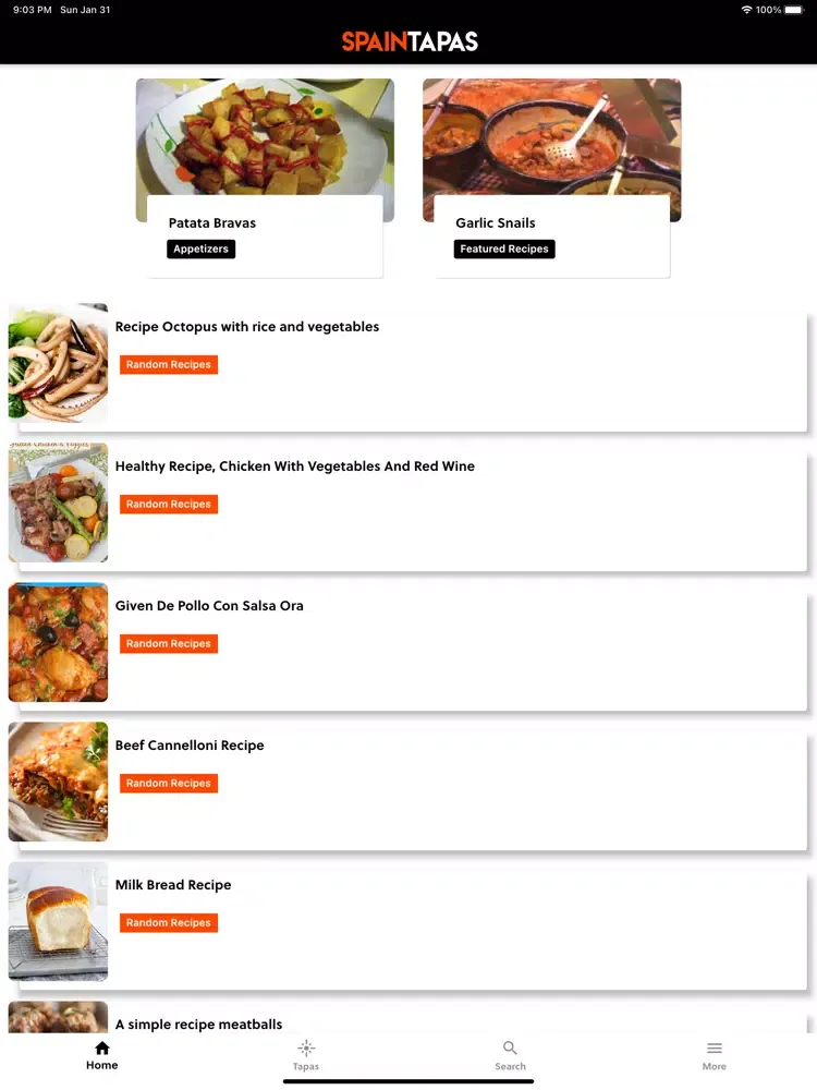 Screenshot di Spain Tapas iPad 