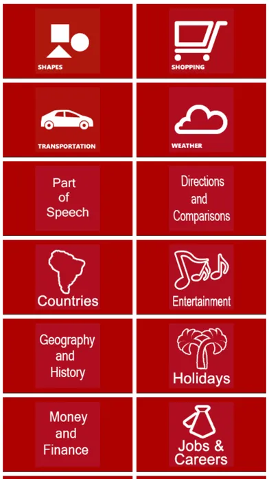 Capturas de tela do best spanish vocabulary