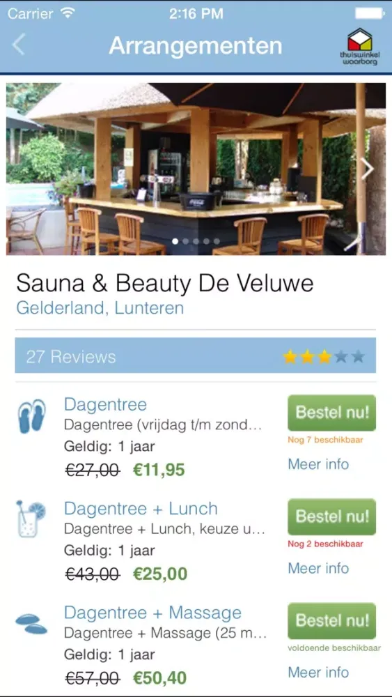 Capturas de pantalla de SpaOnline - Sauna's en Thermen
