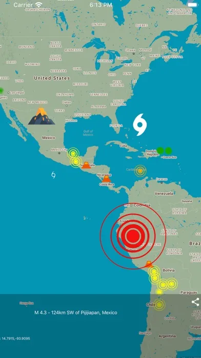 Captures d'écran de EarthQuakes Map & Volcanoes