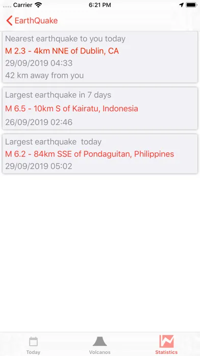 Captures d'écran de EarthQuakes Map & Volcanoes