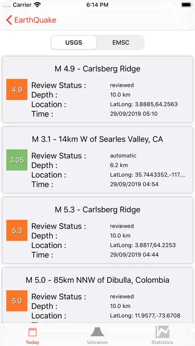 Captures d'écran de EarthQuakes Map & Volcanoes