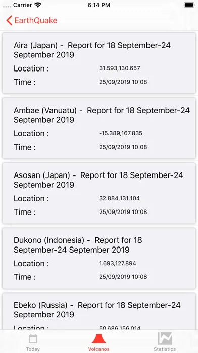 Captures d'écran de EarthQuakes Map & Volcanoes