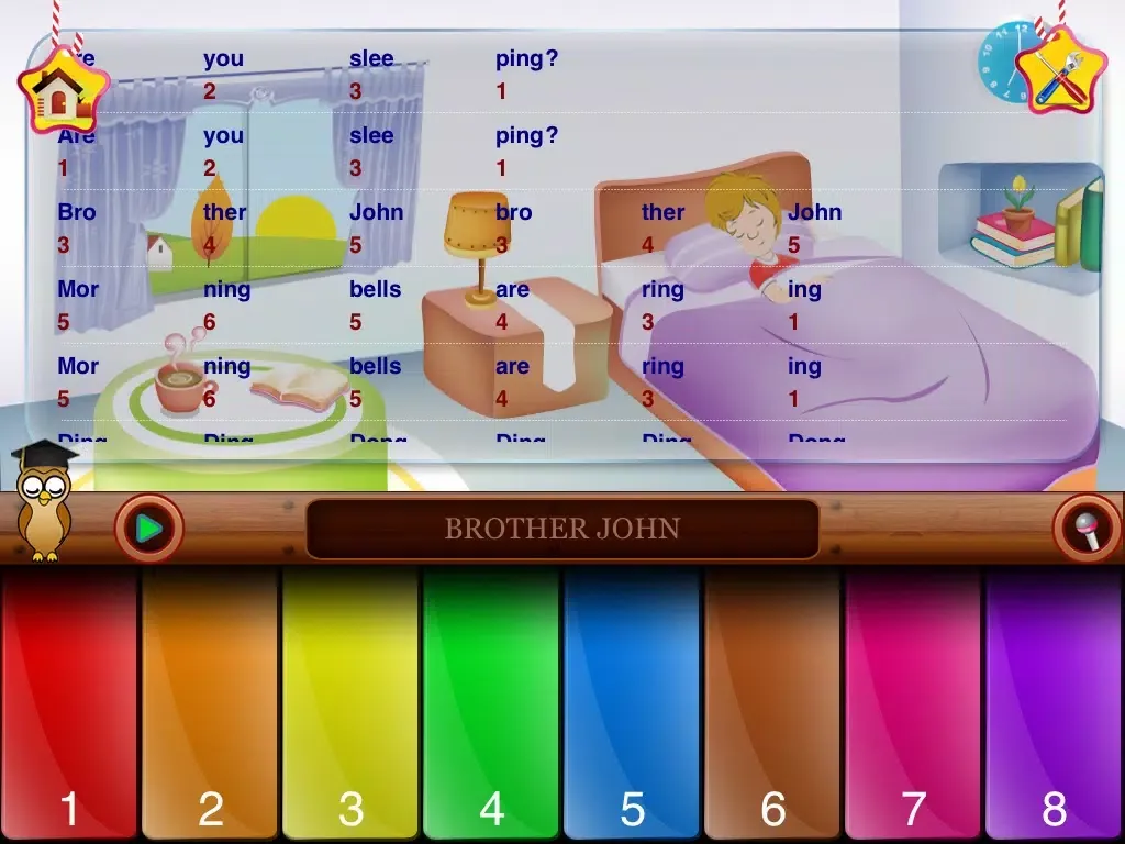 Screenshot di Nursery Rhymes - Piano Tunes For Toddlers, Babies And Kids iPad 